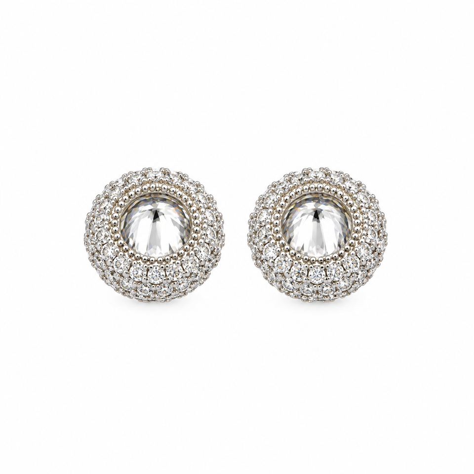 9100311 | 2.00 CTW Brass Moissanite Rhodium Earring