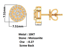 PALATIAL 10K GOLD MOISSANITE EARRINGS I 980012