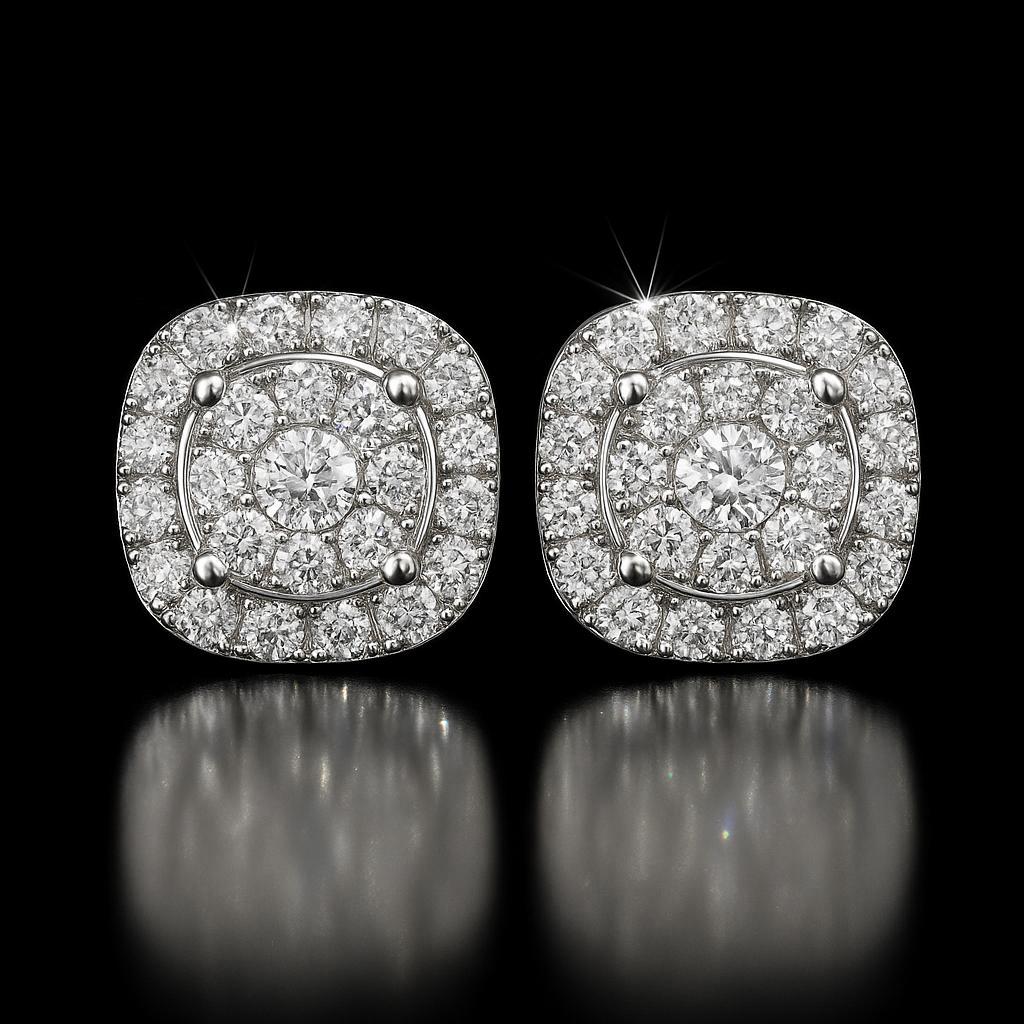 980411 | 1.78ctw VS/D 925 LGD Diamond Rhodium Earrings