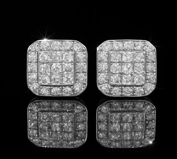980421 | 1.43ctw VS/D 925 LGD Diamond Rhodium Earrings