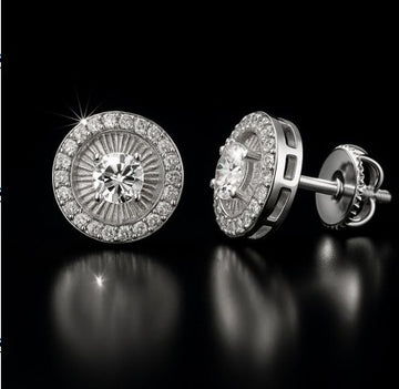 980431 | 0.528ctw VS/D 925 LGD Diamond Rhodium Earrings