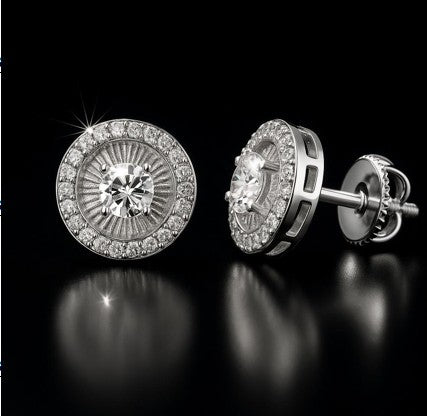 980431 | 0.528ctw VS/D 925 LGD Diamond Rhodium Earrings