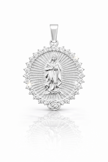 980451 | 1.239ctw VS/D 925 LGD Diamond Rhodium Pendant