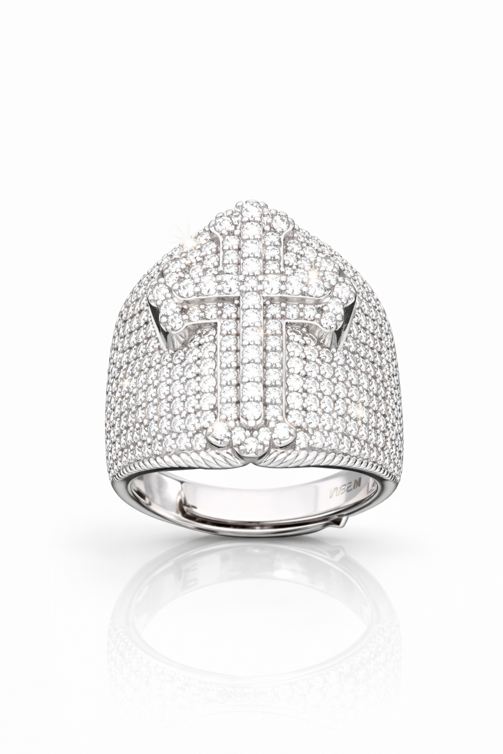 9910711 | 925 Silver Moissanite Rhodium Ring