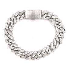 PALATIAL SILVER MOISSANITE 12 MM BRACELET  | 991351