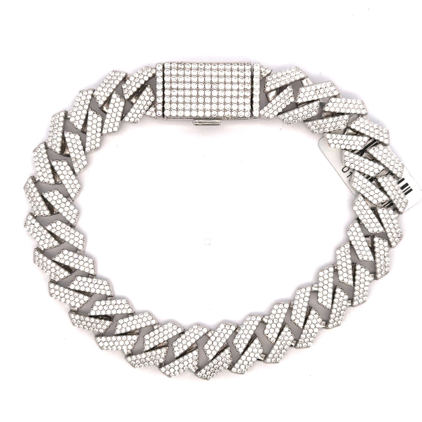 PALATIAL SILVER MOISSANITE 12 MM BRACELET  | 991351
