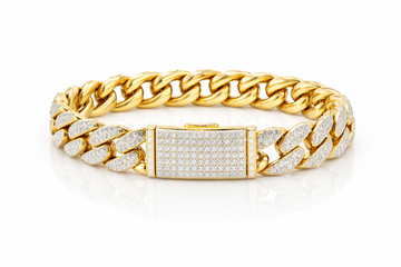 MONEYED 12MM 925 MOISSANITE CUBAN BRACELET | 991392