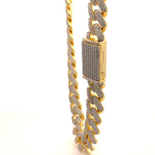 SELVIK 12MM GOLD MOISSANITE ICED OUT CUBAN I 991402