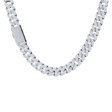 MONEYED SILVER MOISSANITE 12MM CUBAN CHAIN | 991401