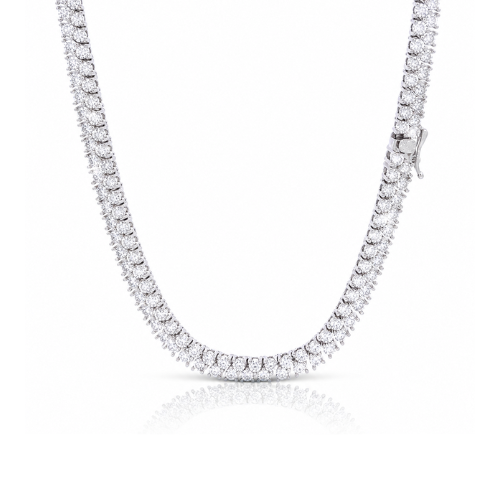 ELVORO 5MM RHODIUM MOISSANITE ICED OUT CHAIN  |  995441