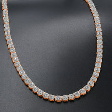 991525 | 925 Moissanite 16.78 ctw Rose Gold Color Chain