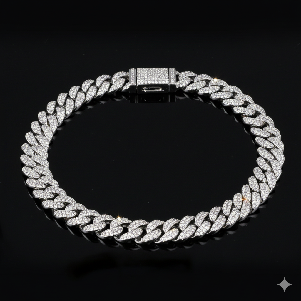 WIZARD 8MM MOISSANITE ICED OUT BRACELET I 991551