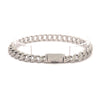 WIZARD 5.23 CTW 8 MM RHODIUM MOISSANITE ICED OUT BRACELET I 991551