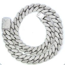 HOTSHOT SILVER MOISSANITE 18MM CHAIN I 991581