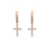 VALOIRA 0.97 CTW 925 ROSE GOLD MOISSANITE ICED OUT EARRINGS | 991605