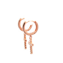 VALOIRA 0.97 CTW 925 ROSE GOLD MOISSANITE ICED OUT EARRINGS | 991605