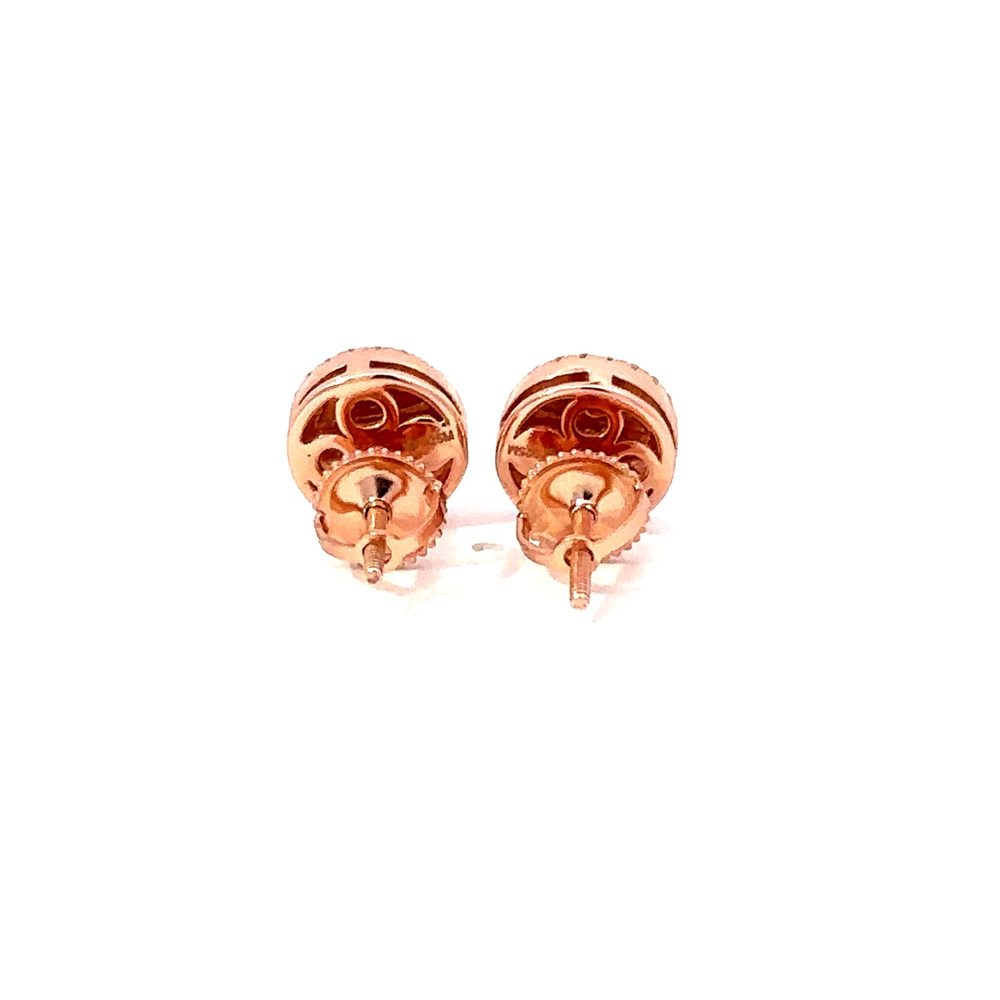 SOVRIN 0.49 CTW 925 ROSE GOLD MOISSANITE ICED OUT EARRING | 991635