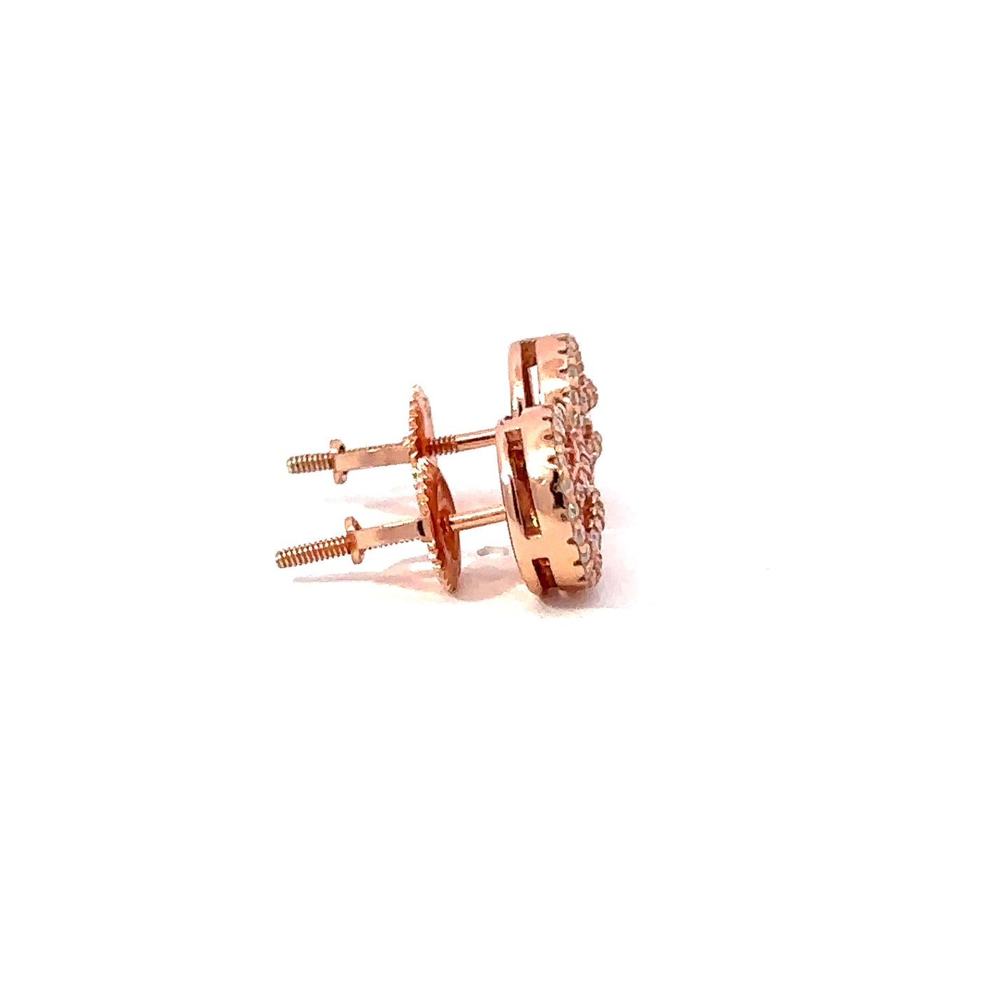 SOVRIN 0.49 CTW 925 ROSE GOLD MOISSANITE ICED OUT EARRING | 991635