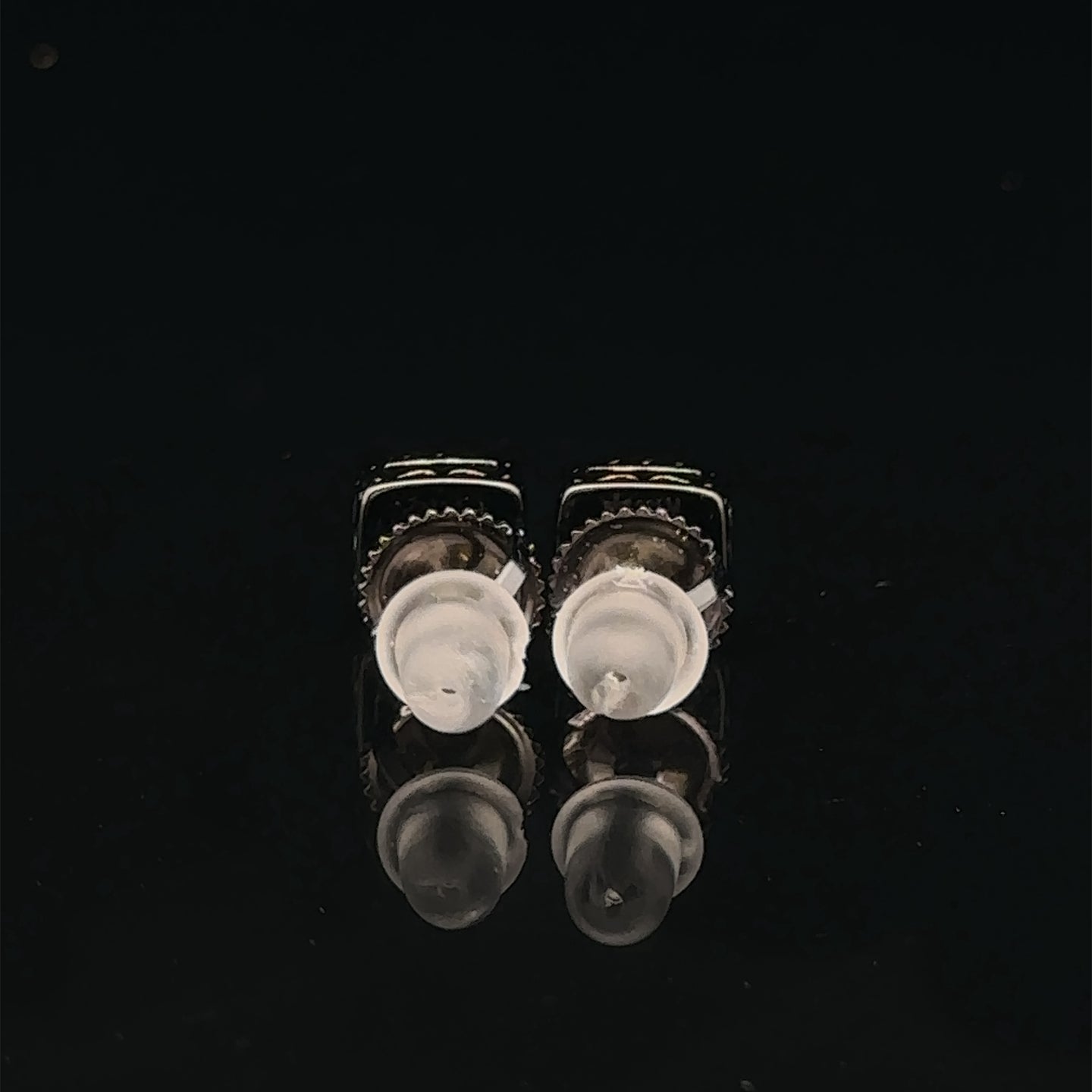 AUREATE 925 BLACK MOISSANITE ICED OUT EARRING | 992103