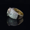 SHEEN 925 CZ YELLOW GOLD MENS ICED OUT RING | 9222422
