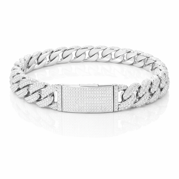 MONEYED 14MM 925 MOISSANITE CUBAN BRACELET | 993441