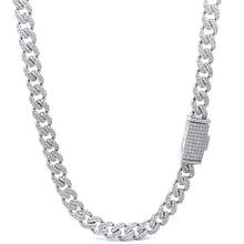 WIZARD 6.84 CTW 6 MM RHODIUM MOISSANITE ICED OUT CHAIN I 993461