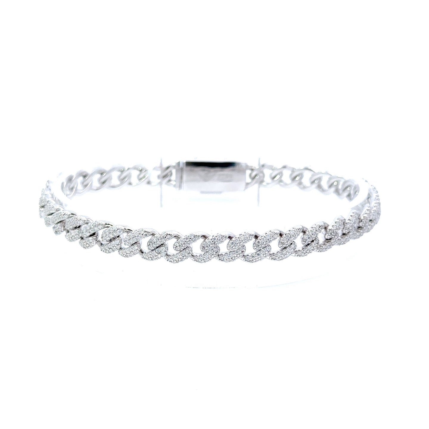 WIZARD 6MM RHODIUM MOISSANITE ICED OUT BRACELET I 993481