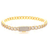 WIZARD 3.97 CTW 6 MM GOLD MOISSANITE ICED OUT BRACELET I 993482