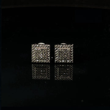 MIRTHFUL 925 BLACK MOISSANITE ICED OUT EARRING | 993943