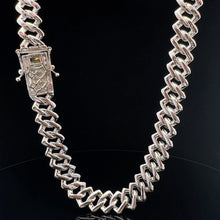 EBULLIENT 12MM 925 MOISSANITE RHODIUM ICED OUT CUBAN CHAIN  | 994701