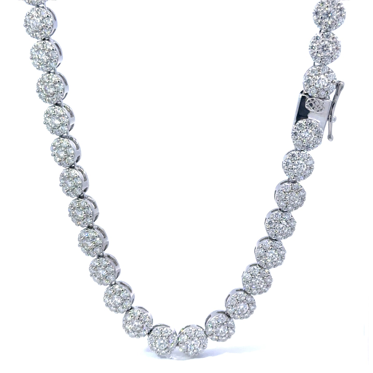 NORELL 7MM RHODIUM MOISSANITE ICED OUT CHAIN  |  995321