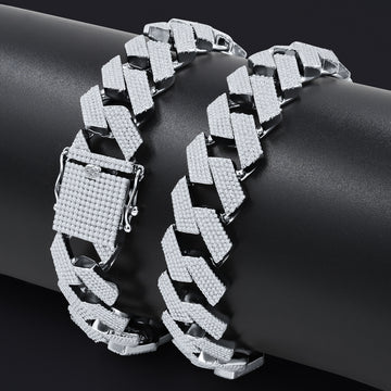 AZOKA SILVER MOISSANITE 18MM CHAIN I 994741
