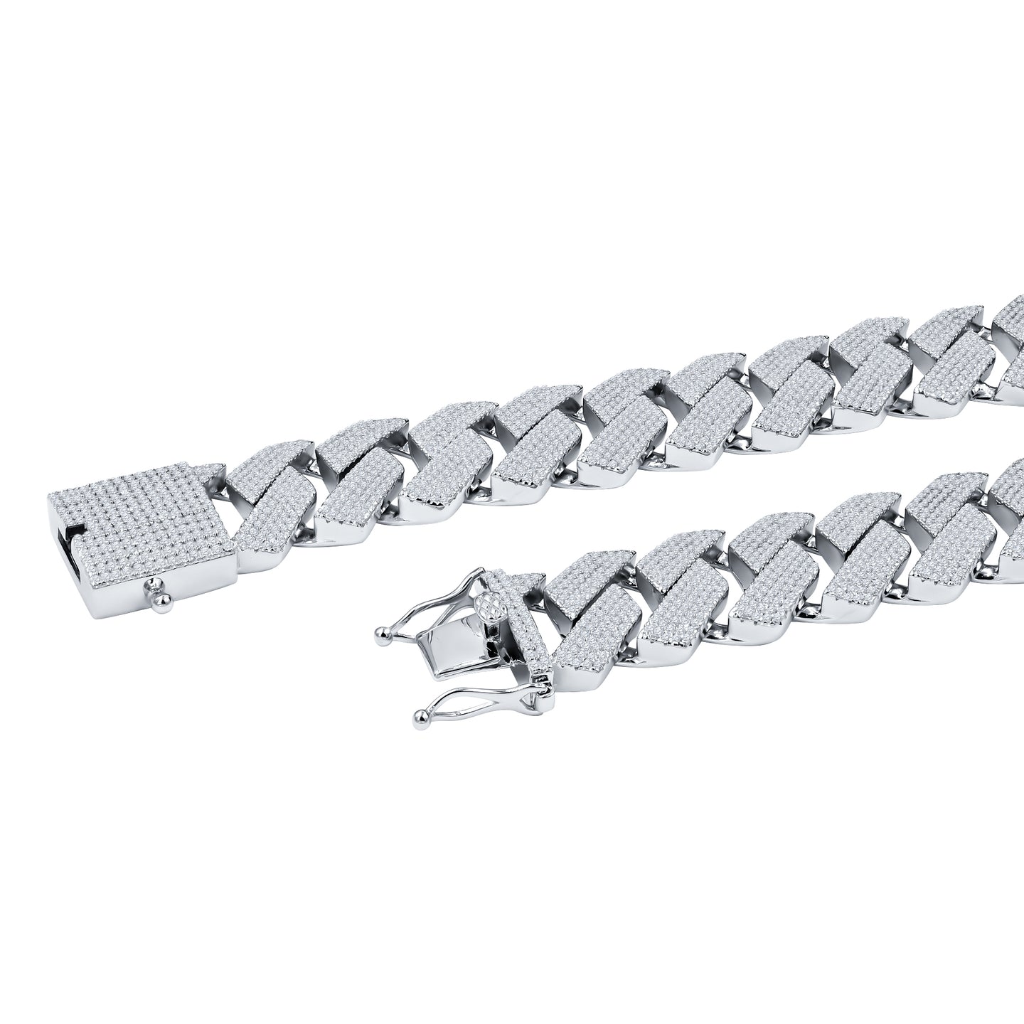 AZOKA SILVER MOISSANITE 18MM CHAIN I 994741