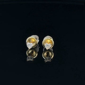 ILLUME 925 SILVER CZ GOLD MOISSANITE MENS EARRING | 994772