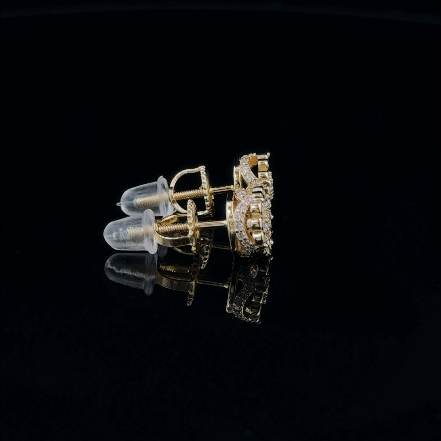 AURELIAN 925 GOLD MOISSANITE ICED OUT EARRING | 994812