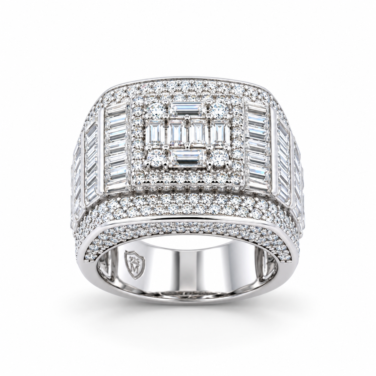 9912441 | 6.03 CTW 925 Silver Moissanite Rhodium Ring