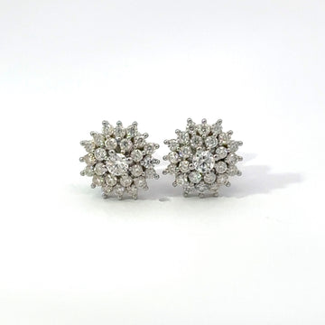 MYTHOS 0.57 CTW 925 RHODIUM MOISSANITE ICED OUT EARRING | 994871