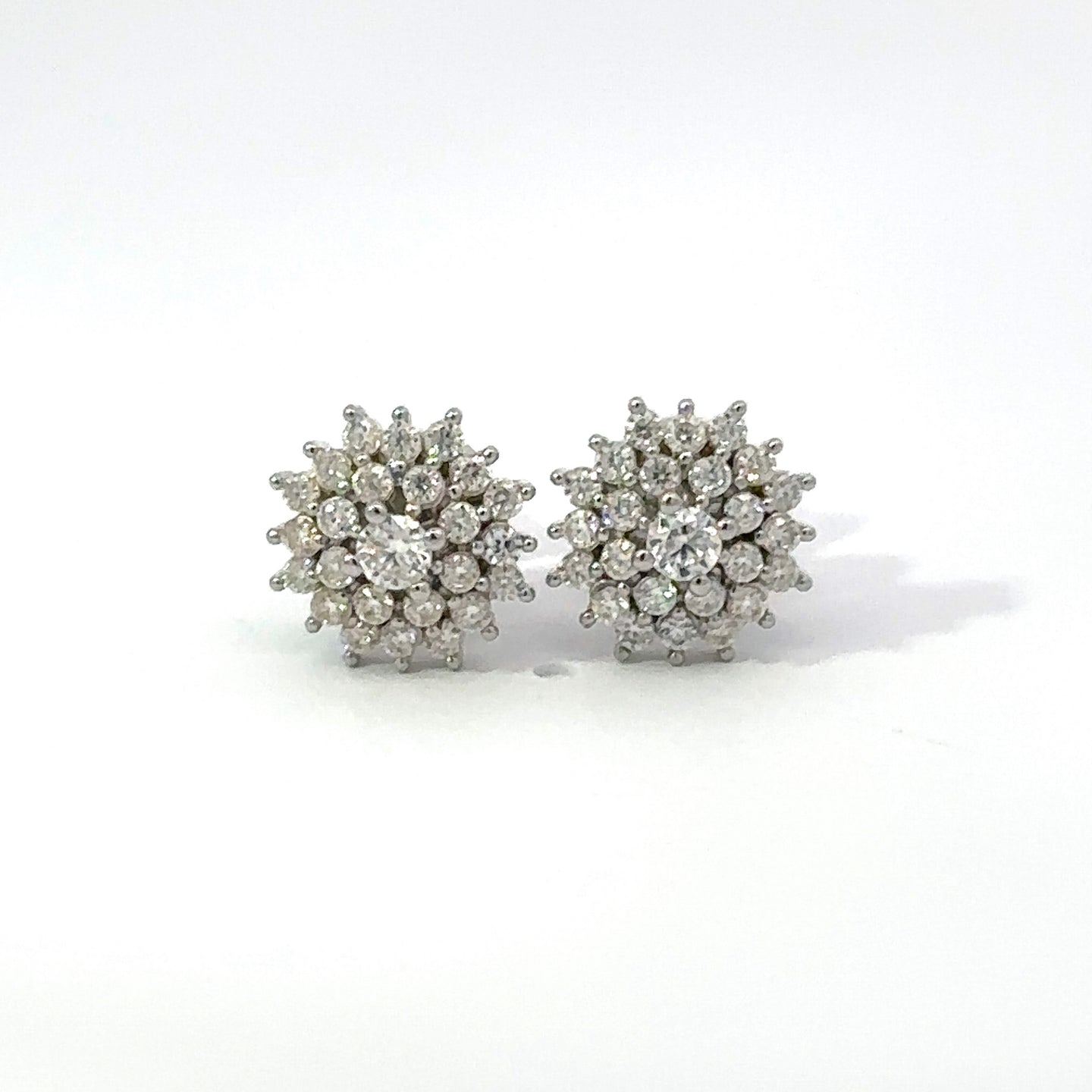 MYTHOS 0.57 CTW 925 RHODIUM MOISSANITE ICED OUT EARRING | 994871