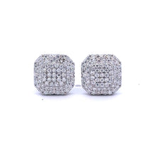 AETHER 0.58 CTW 925 RHODIUM MOISSANITE ICED OUT EARRING | 994891