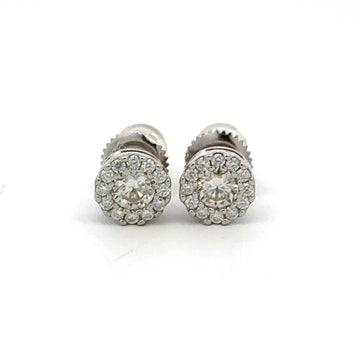 VALIANT 0.62 CTW 925 RHODIUM MOISSANITE ICED OUT EARRING | 994901