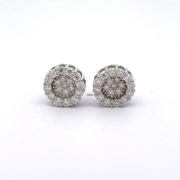 ASTRAEUS 0.66 CTW 925 RHODIUM MOISSANITE ICED OUT EARRING | 994911