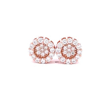 EIRLYS 0.64 CTW 925 ROSE GOLD MOISSANITE ICED OUT EARRINGS | 994915