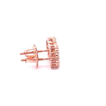 EIRLYS 0.64 CTW 925 ROSE GOLD MOISSANITE ICED OUT EARRINGS | 994915