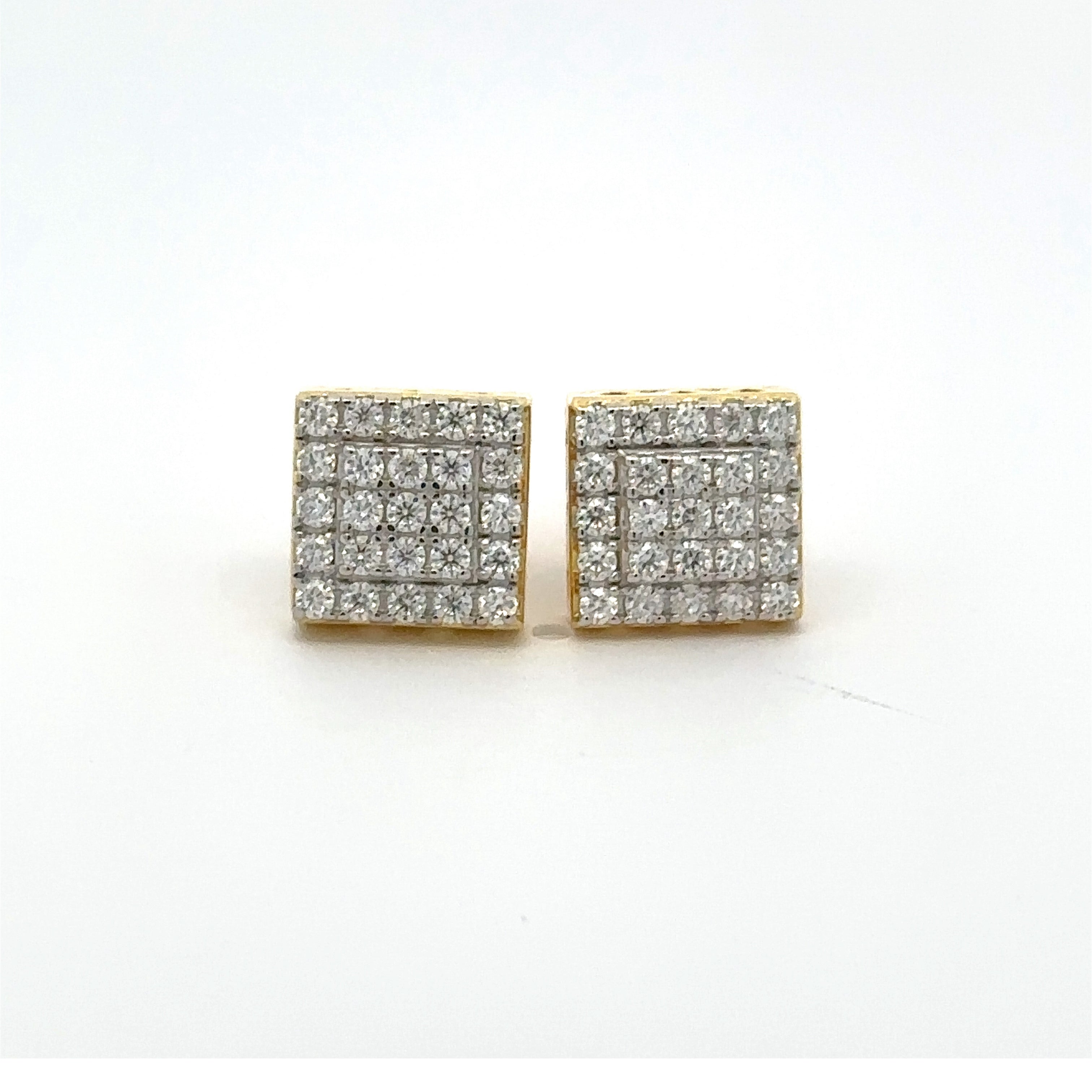 APOGEE 0.67 CTW 925 GOLD MOISSANITE ICED OUT EARRING | 994932