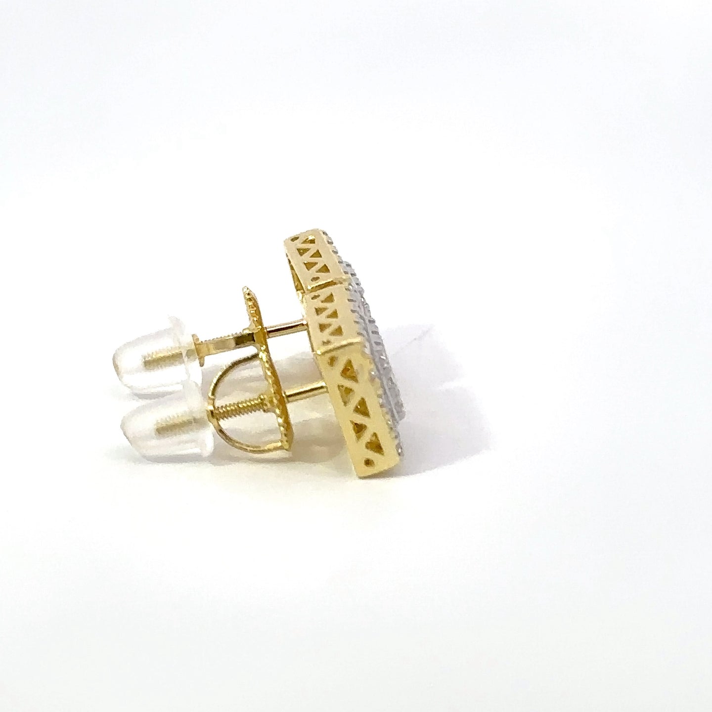 APOGEE 0.67 CTW 925 GOLD MOISSANITE ICED OUT EARRING | 994932