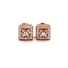 AISLING 0.55 CTW 925 ROSE GOLD MOISSANITE ICED OUT EARRINGS | 994945