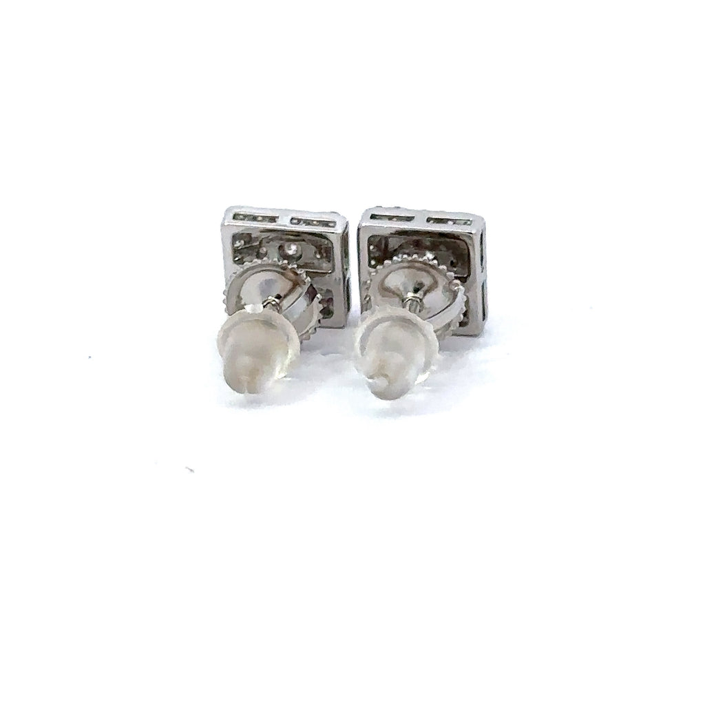 INFINITUM 0.37 CTW 925 RHODIUM MOISSANITE ICED OUT EARRING | 994971 ...