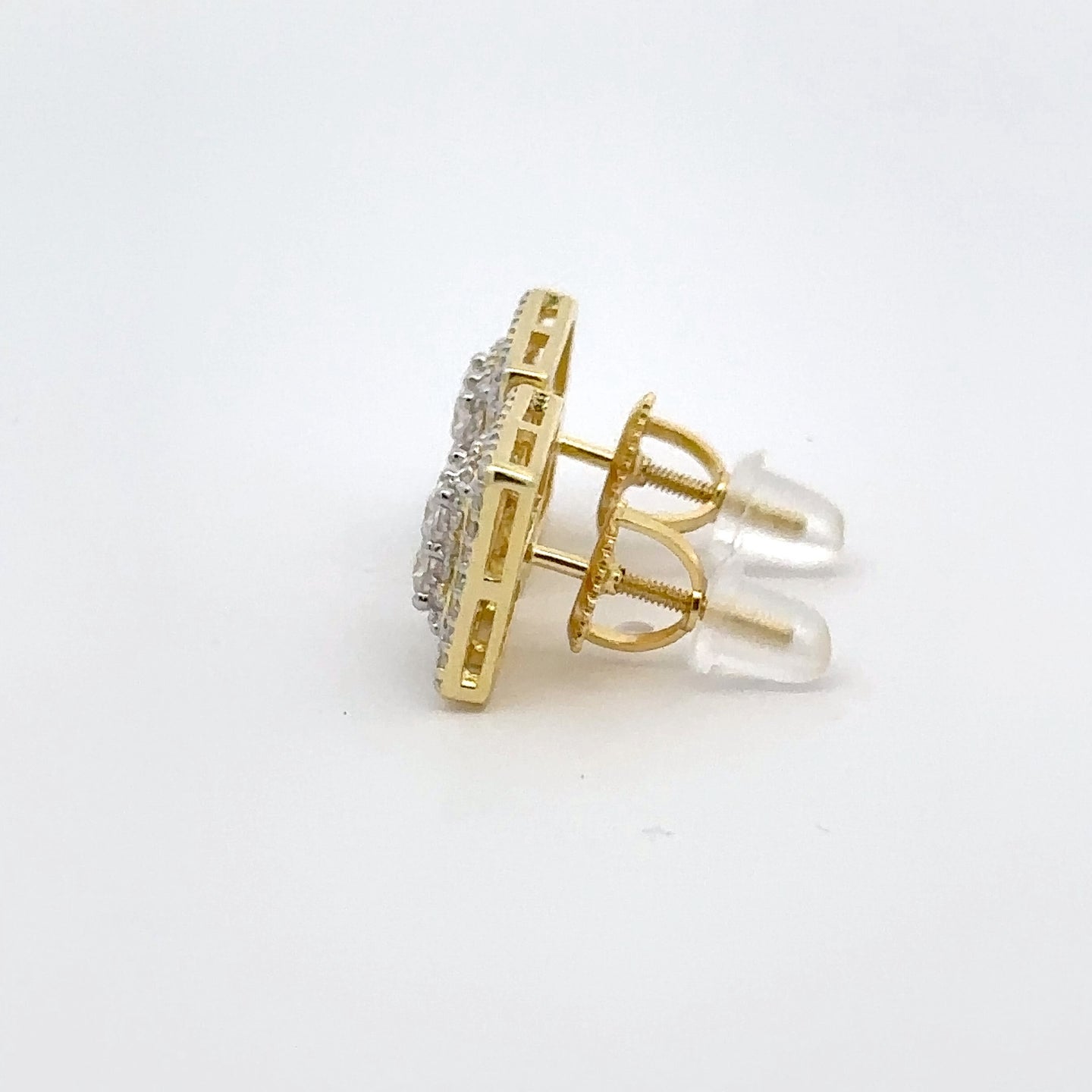 HARMONIOUS 0.82 CTW 925 GOLD MOISSANITE ICED OUT EARRING | 994992