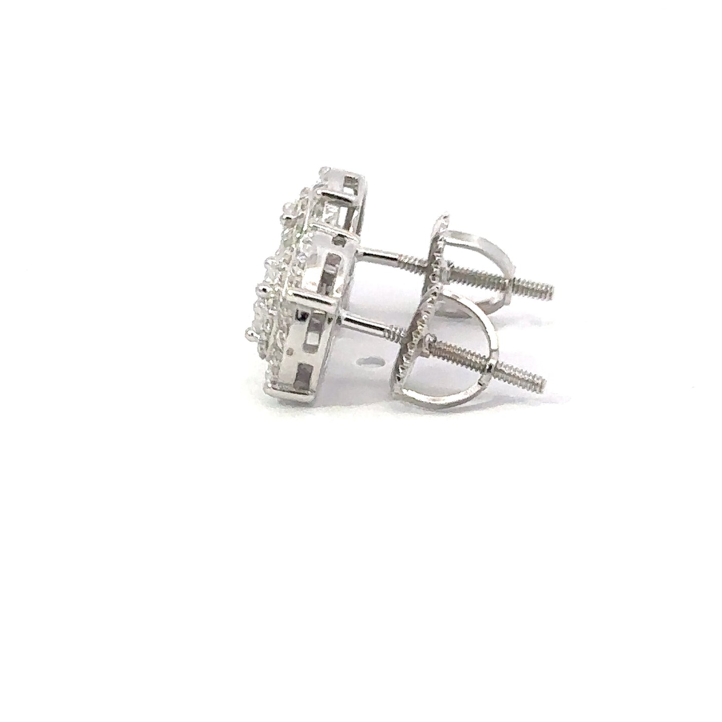 DRACONIS 0.41 CTW 925 RHODIUM MOISSANITE ICED OUT EARRING | 995001