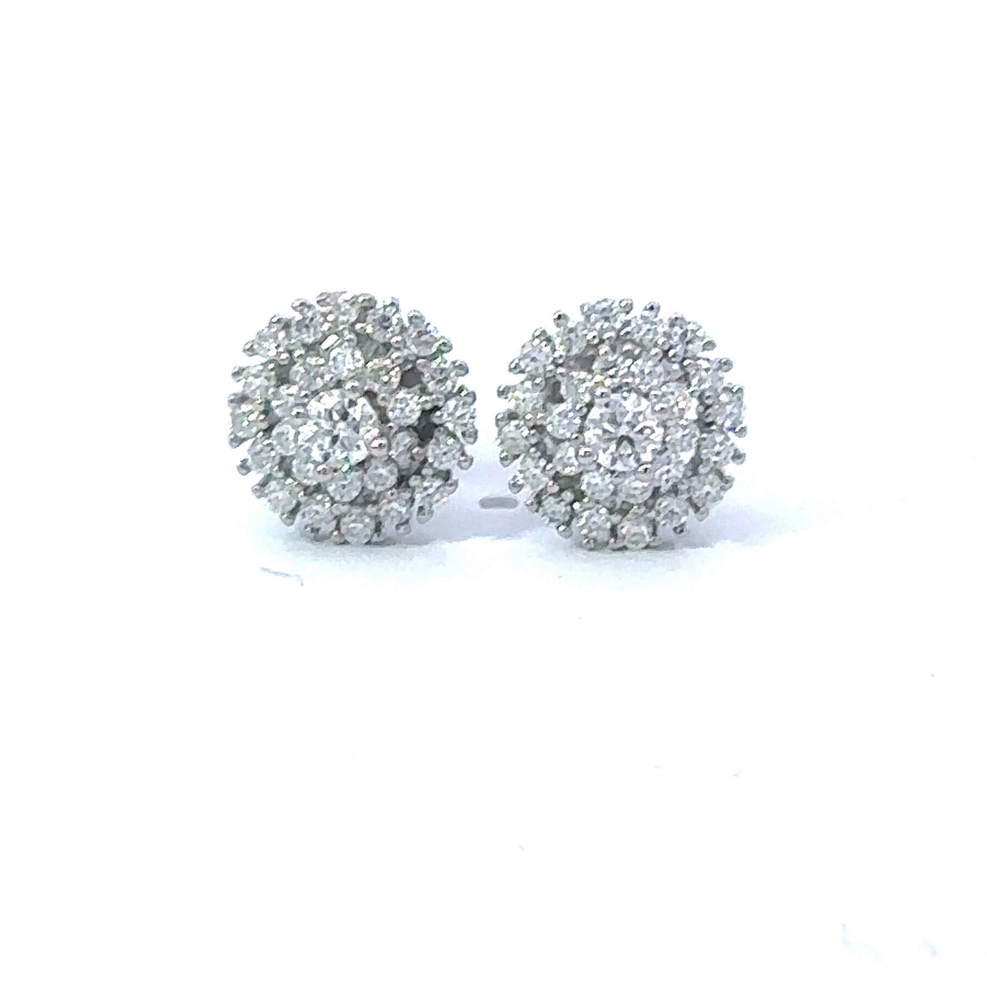 FATHOM 0.56 CTW 925 RHODIUM MOISSANITE ICED OUT EARRING | 995011